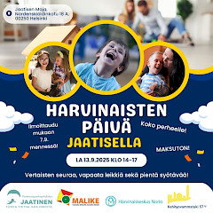 Kuvassa mainos tapahtumasta, jossa tekstillä tietoa ja kuvia lapsista sekä vanhemmista.