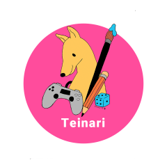 Kuvassa Teinarin logo vaaleanpunaisessa ympyrässä.