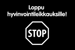 Stop-merkki ja teksti: loppu hyvinvointileikkauksille!