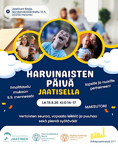 Mainoskuva, jossa lapsia ja aikusia sekä tietoa päivästä. Mukana olevien yhdistysten logoja.